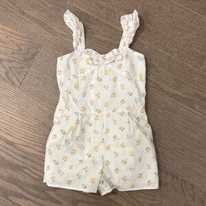 Janie and Jack White Floral Kids Romper